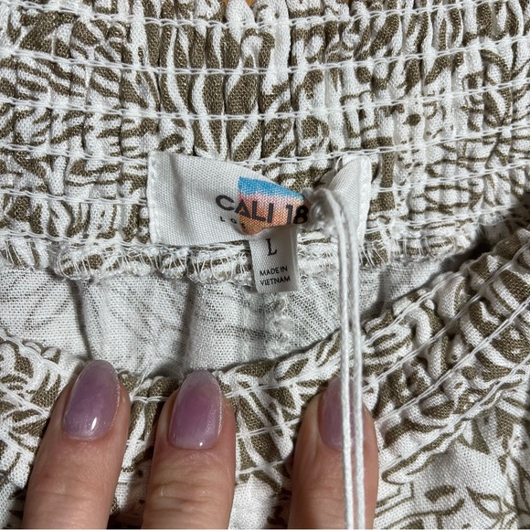 CALI 1850 Wide Leg Linen Blend Pants L NWT - Picture 9 of 10